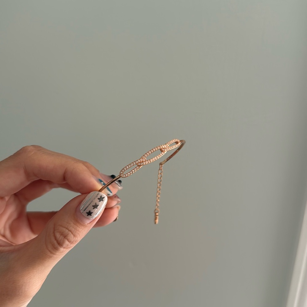 Swarovski Rose Gold Crystal Link Bracelet